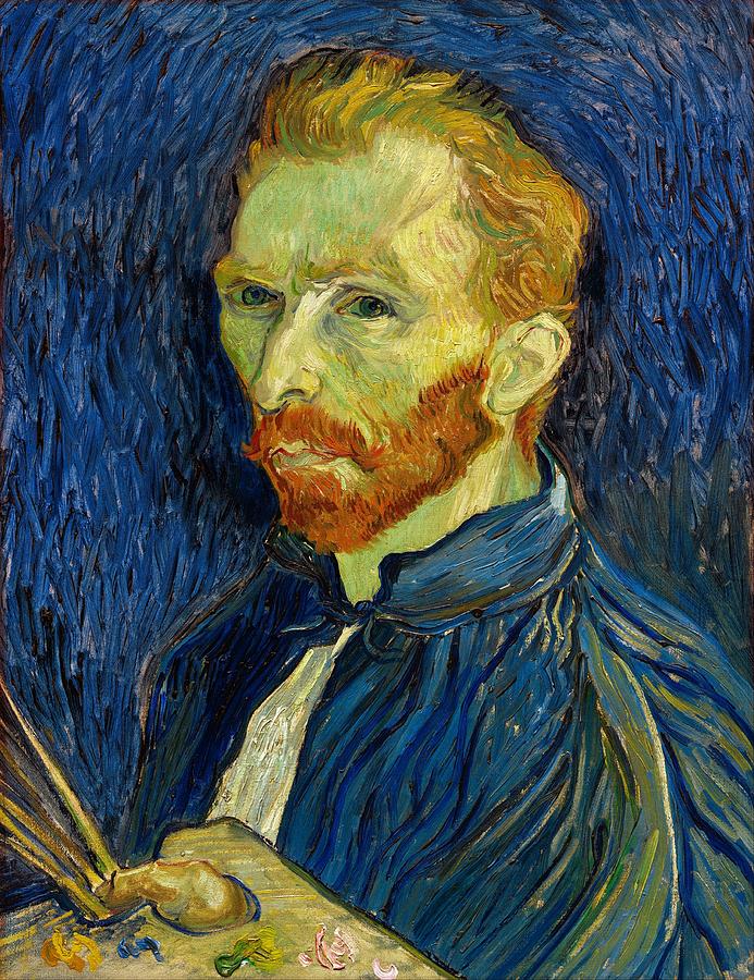 Self Portrait With Palette Painting by Vincent Van Gogh