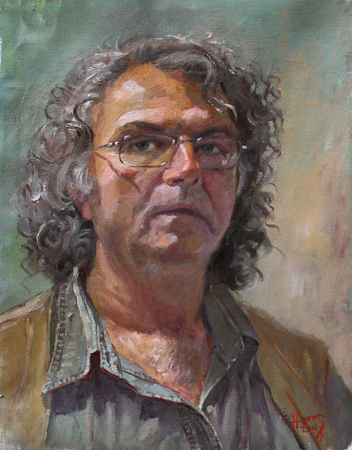 Self Portrait Painting - Self Portrait by Ylli Haruni