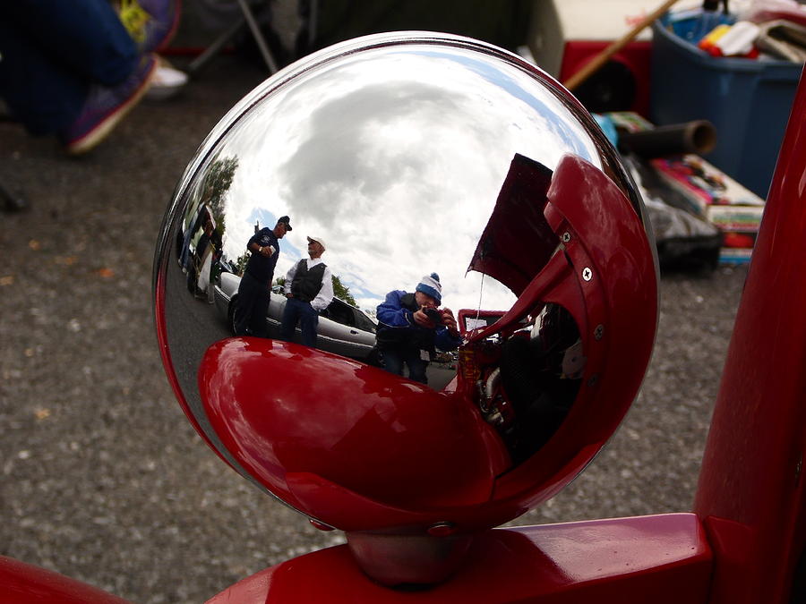 Car mirror reflection selfie  #1 Photograph by Karl Rose