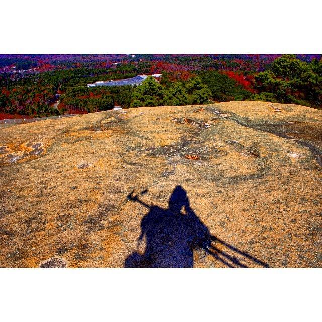 Selfie Shadow In The Stone Mountain Photograph by Pedro E Cruz