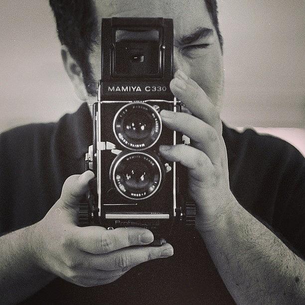 Vintage Photograph - #selfportrait #vintage #tlr #camera by Jesse Vargas