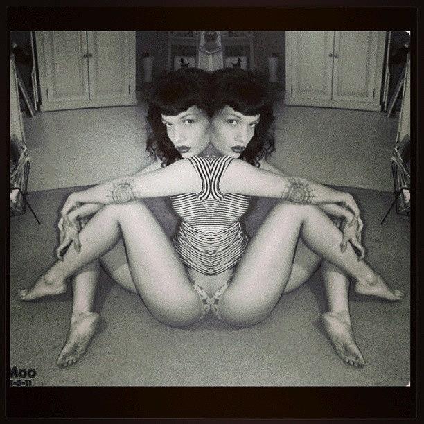 Conjoined Photograph - Selfshot & Edit:mooo  1-5-11 by Melissa Eve