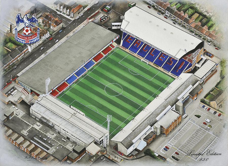 Football Painting - Selhurst Park - Crystal Palace by Kevin Fletcher