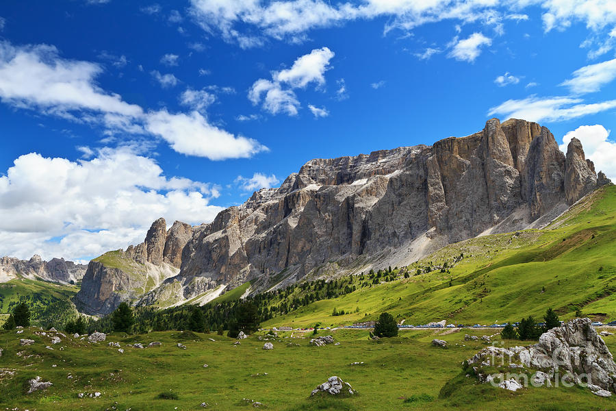 Sella mount and high Gardena valley Photograph by Antonio Scarpi - Fine ...