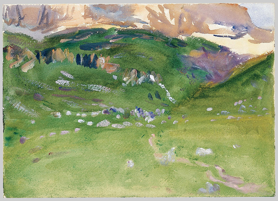 John Singer Sargent Painting - Sellar Alp Dolomites by John Singer Sargent
