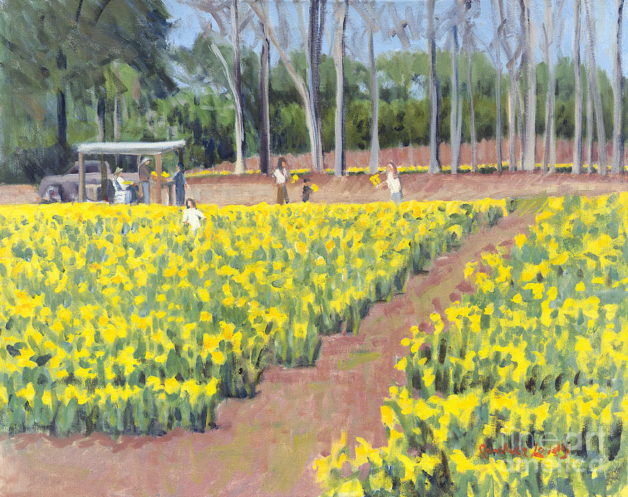 Selling Daffodils Painting by Candace Lovely