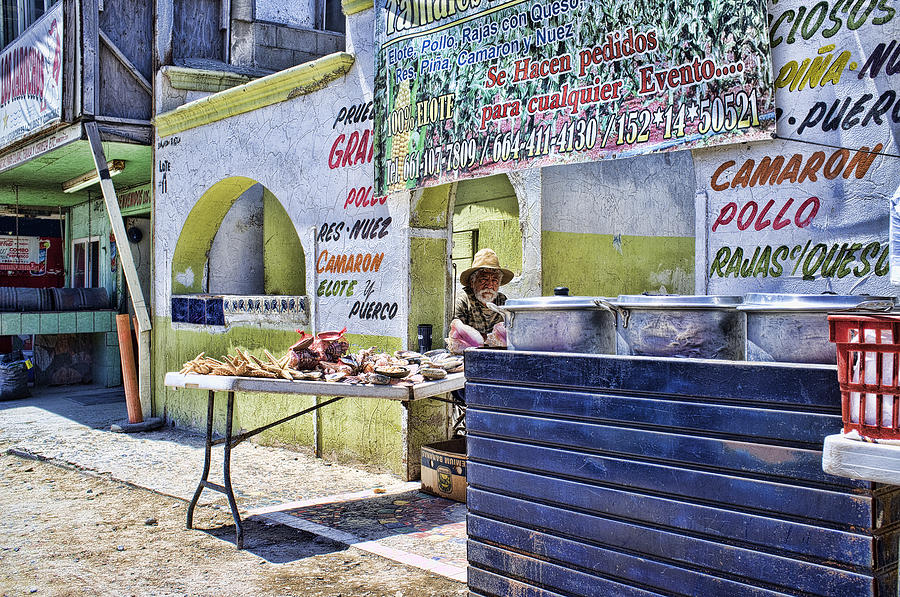 Selling fish Popotla Mexico Photograph by Hugh Smith
