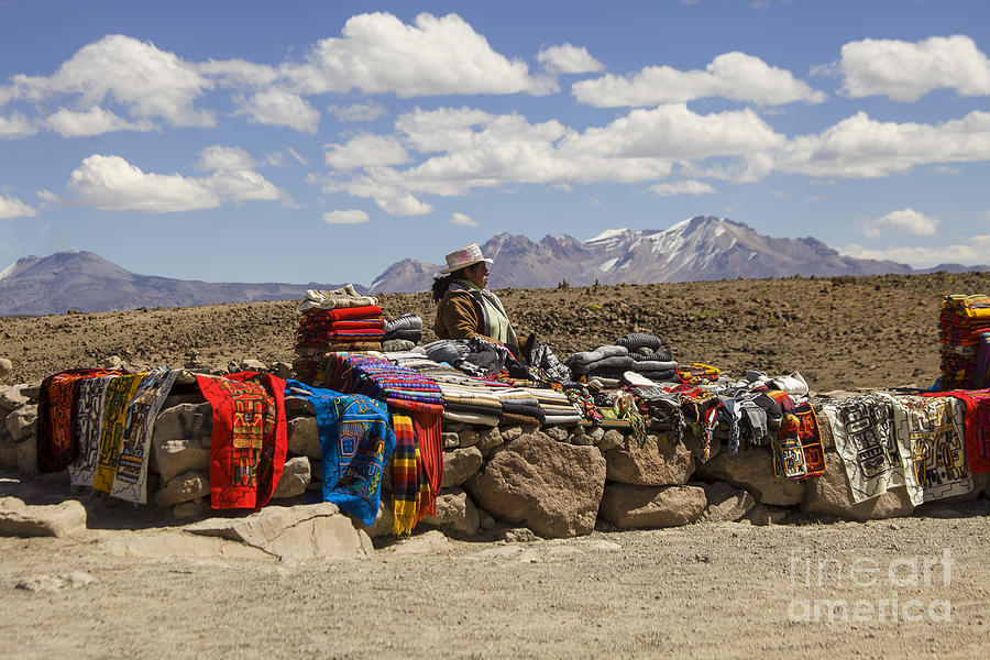 Selling Handicrafts In Peru Photograph