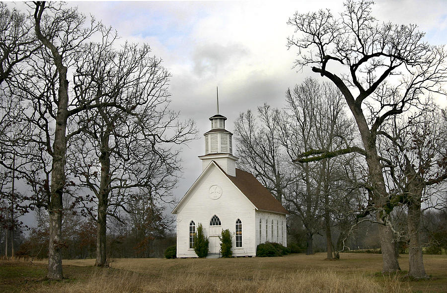 Selma United Methodist Church in Winter Photograph by Robert Camp