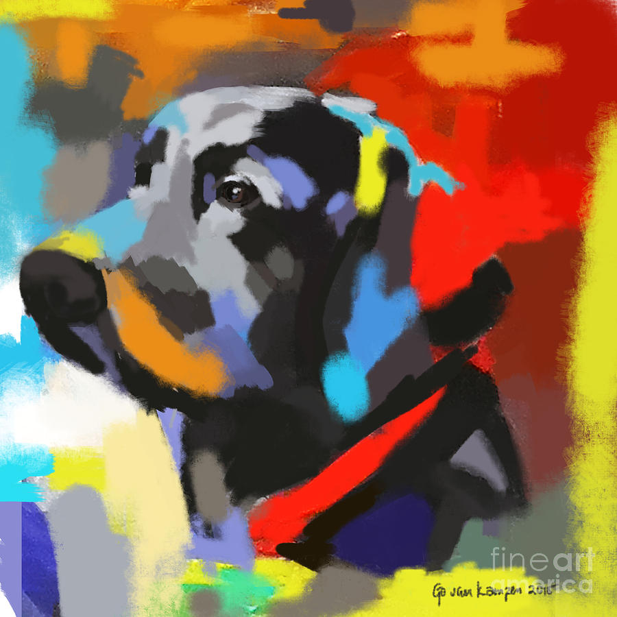 Dog Sem Painting by Go Van Kampen