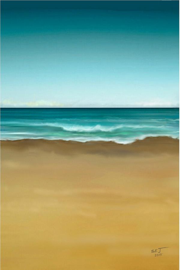 Semi Abstract Beach Panel One Painting by Stephen Jorgensen