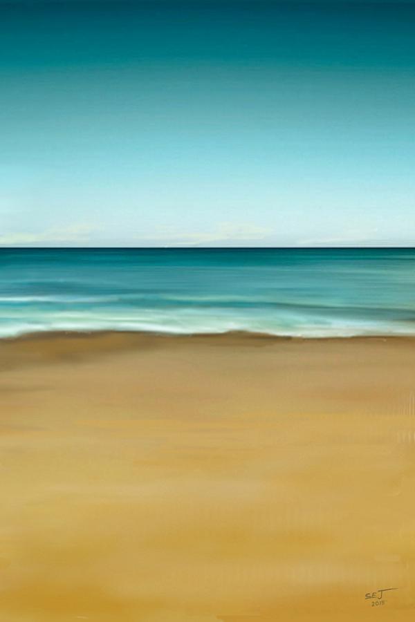 Semi Abstract Beach Panel Three Painting by Stephen Jorgensen