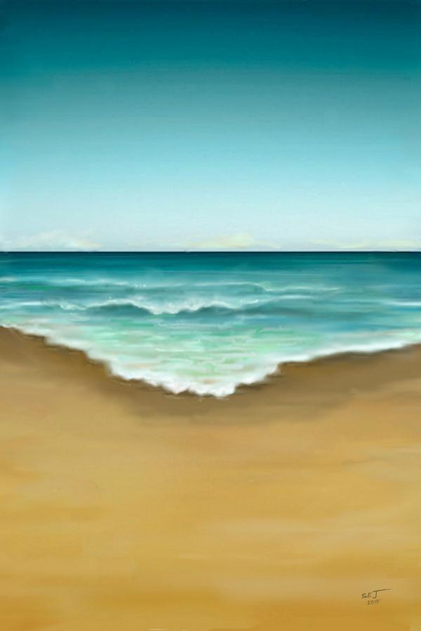 Semi Abstract Beach Panel Two Painting by Stephen Jorgensen