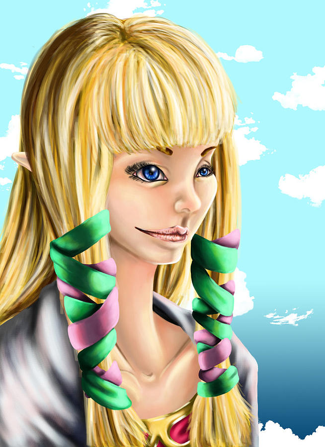 Semi Realistic Zelda Digital Art by Claudia Laube