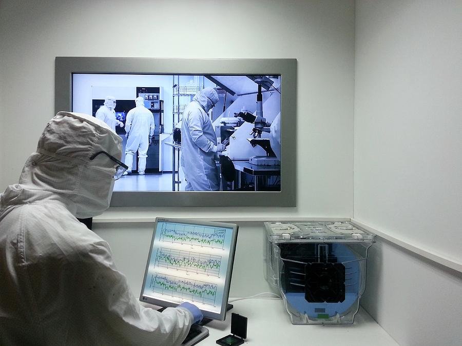 Clean Room Photograph - Semiconductor Manufacturing Clean Room by Photostock-israel