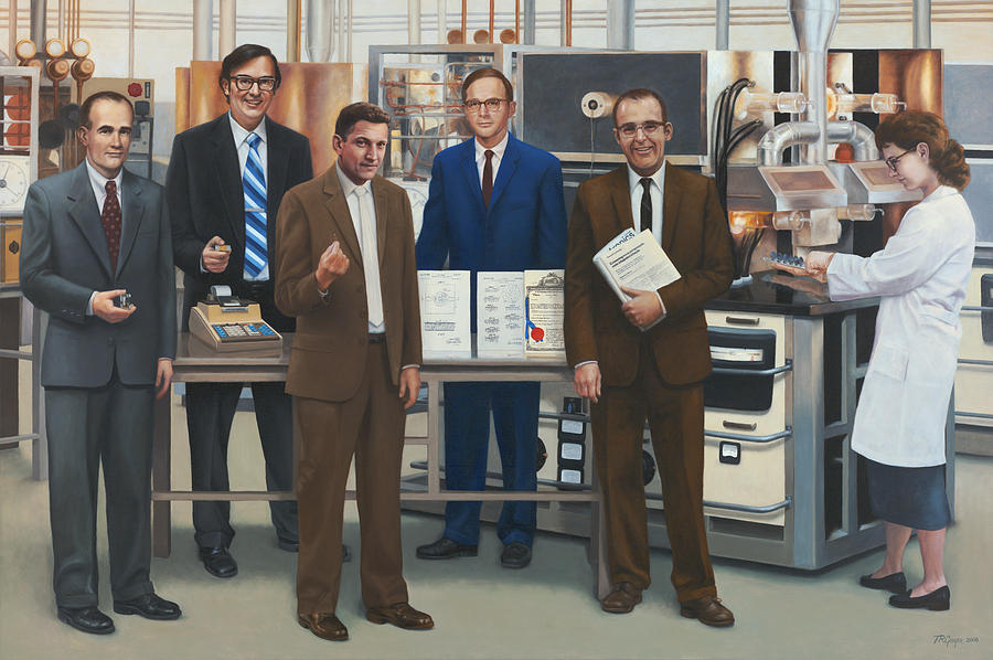 Portrait Painting - Semiconductor Pioneers of Silicon Valley by Terry Guyer
