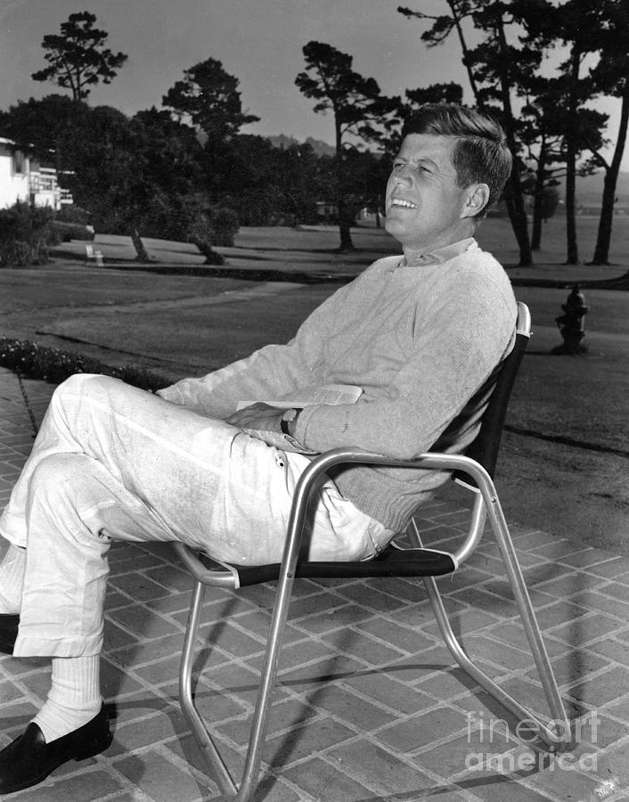 Golf Photograph - Senator John F Kennedy at the Lodge at Pebble Beach California May 1960 by Monterey County Historical Society