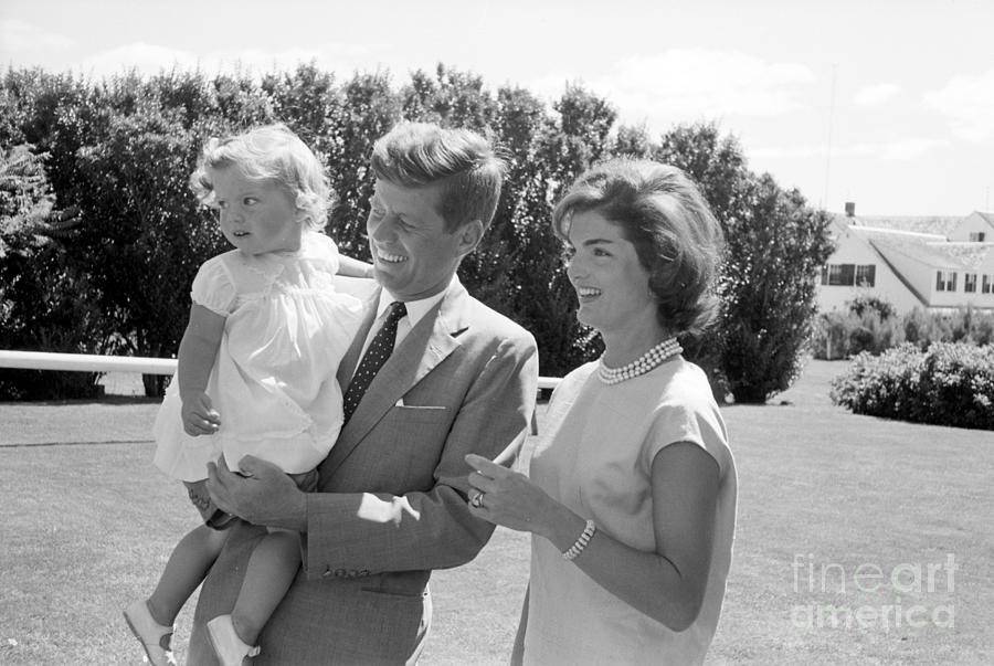 Senator John F. Kennedy with Jacqueline and Caroline Photograph by The ...