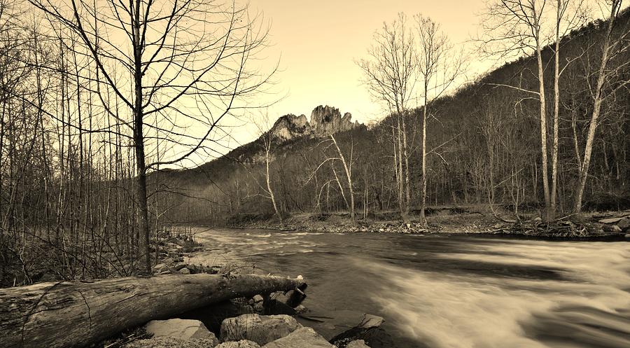 Tree Photograph - Seneca Rocks in the Distance by Joshua Rexrode