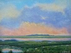 Martha's Vineyard Painting - Sengekontacket Drama by Laura Roberts Martha's Vineyard Painting - Sengekontacket Drama by Laura Roberts