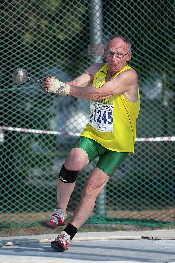 Senior Athlete Prepares Hammer Throw Photograph by Science Photo Library Senior Athlete Prepares Hammer Throw Photograph by Science Photo Library