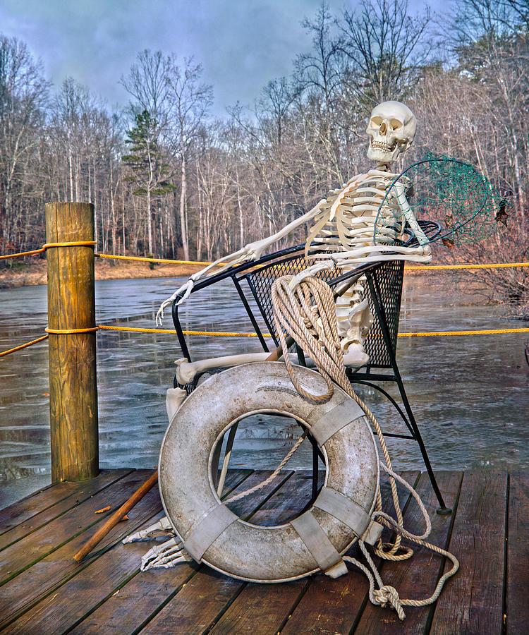 Skeleton Photograph - Senior Lifeguard in Charge by Betsy Knapp
