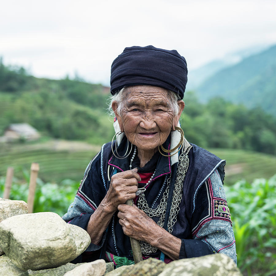 Senior Woman Of Black Hmong Hill Tribe Photograph by Martin Puddy Senior Woman Of Black Hmong Hill Tribe Photograph by Martin Puddy