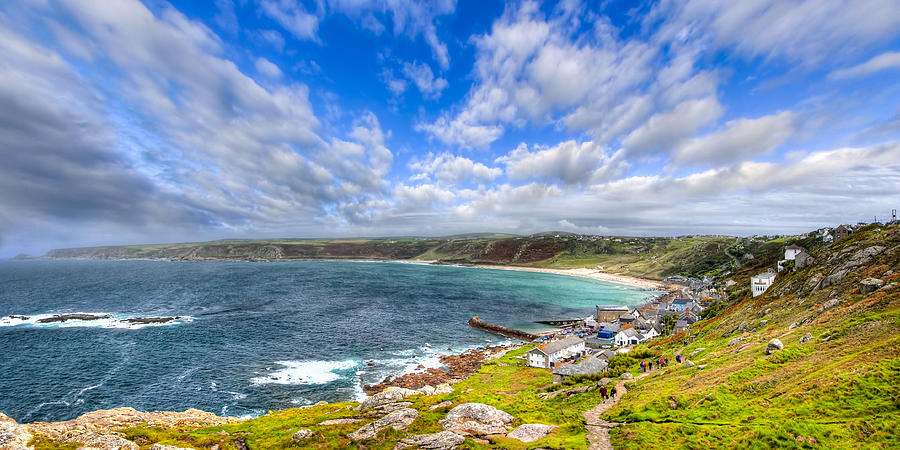 Sennen Cove Panorama - Cornwall Photograph by Mark Tisdale