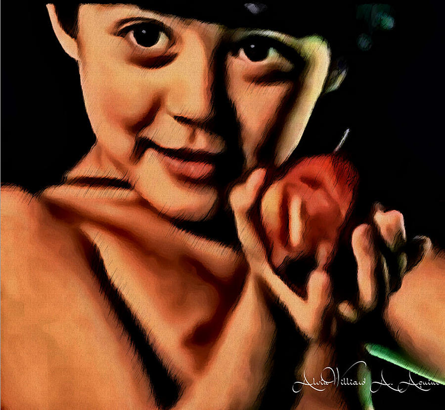Red Apple Painting - Sense Of Innocence by Withintensity Touch Red Apple Painting - Sense Of Innocence by Withintensity Touch