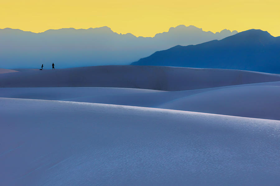 Sunset Photograph - Sense of Scale - White Sands - Sunset by Nikolyn McDonald