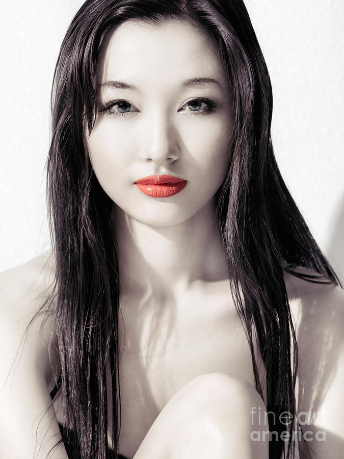 Sensual Artistic Beauty Portrait Of Young Asian Woman Face Photograph By Maxim Images Exquisite 