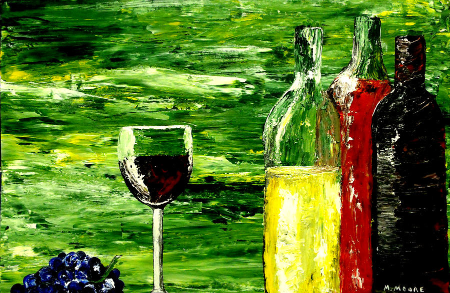 Wine Painting - Sensual Nectar  by Mark Moore