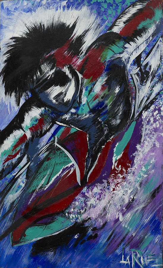 Sports Painting - Sentient Surfer by Doug LaRue