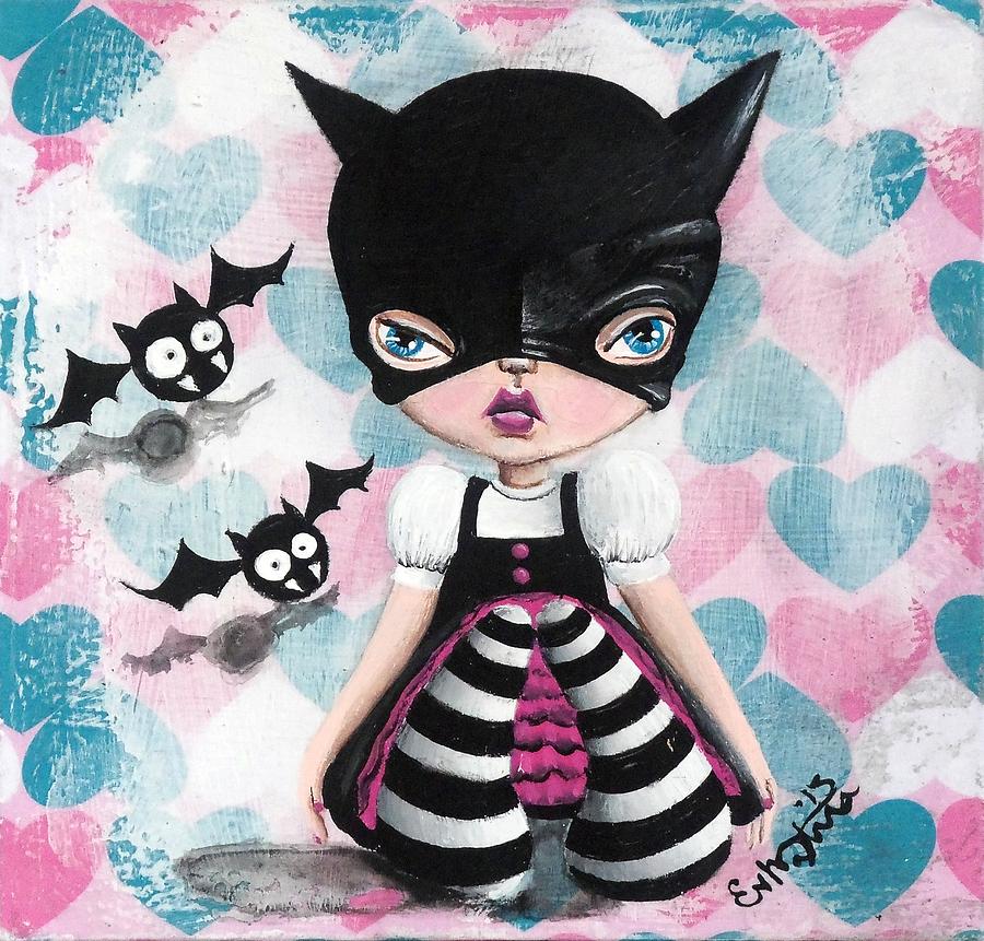Sentimentally Deranged - Bat Girl Painting