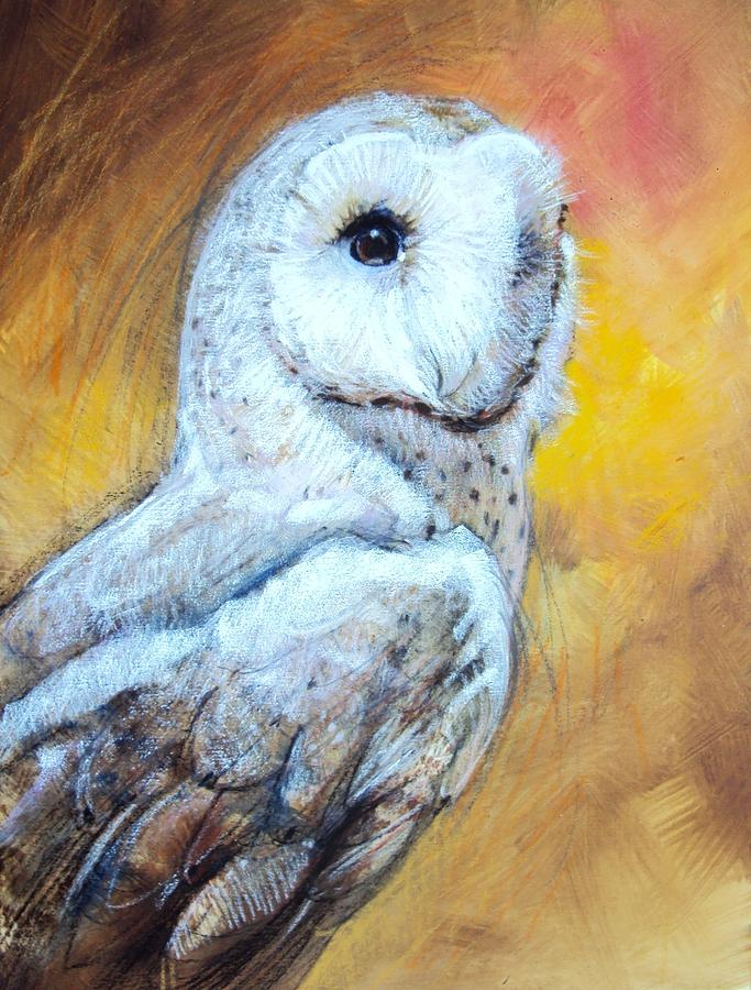 Owl Pastel - Sentinal by Tonja  Sell