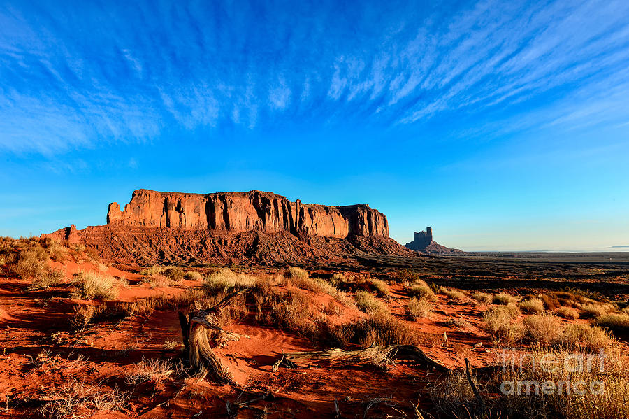 Sentinel Mesa Monument Valley  Photograph by Peter Dang