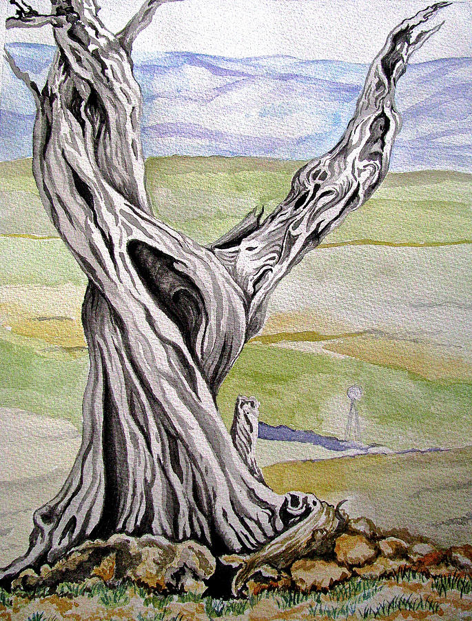 Sentinel Tree Painting by Linda Williams