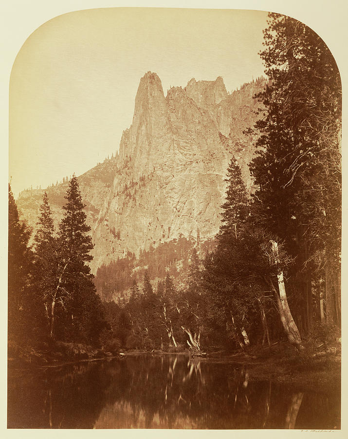 Yosemite National Park Drawing - Sentinel View Of The Valley 3270 Ft. Yo Semite Carleton by Litz Collection
