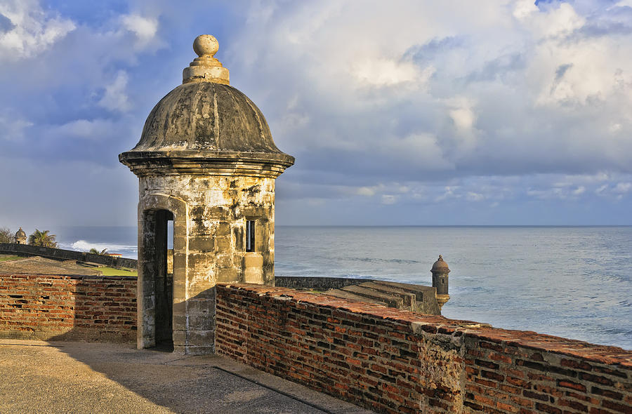 Sentry Post on Old San Juan Wall Photograph by Betty Eich
