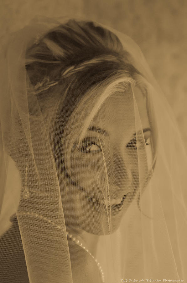 Sepia Bride Photograph by Teresa Blanton