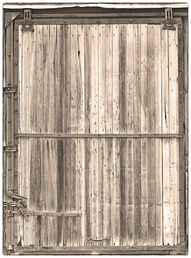 Sepia Old Classic Colorado Railroad Car Door Photograph by James BO Insogna