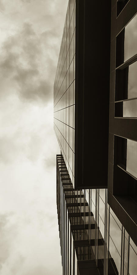 Sepia Skyscraper Series - Top Down Photograph by Steven Milner