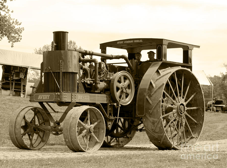 Sepia Tractor Photograph by Debbie Hart
