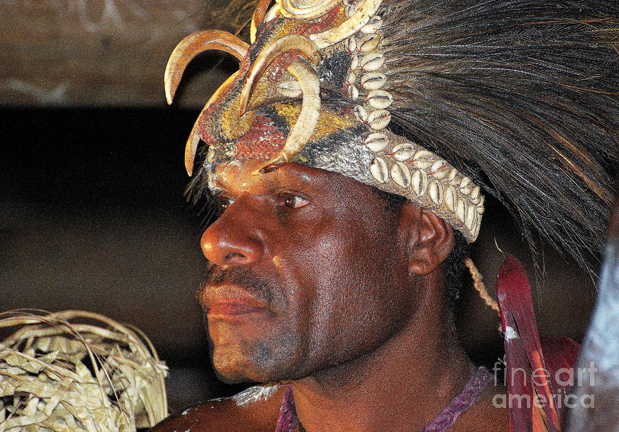 Sepik River Warrior Photograph By Anne Gordon 