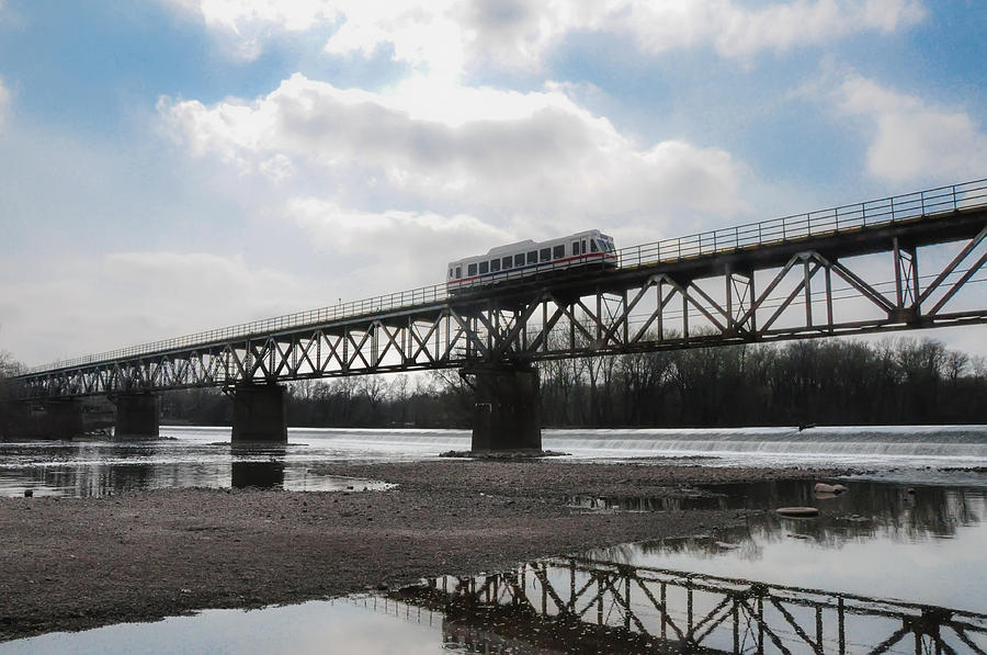 Bridge Photograph - Septa High Speed Line - Bridgeport - Norristown Pa by Bill Cannon