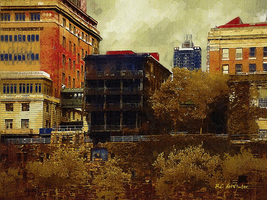 Architecture Painting - September Along the Hudson by RC DeWinter