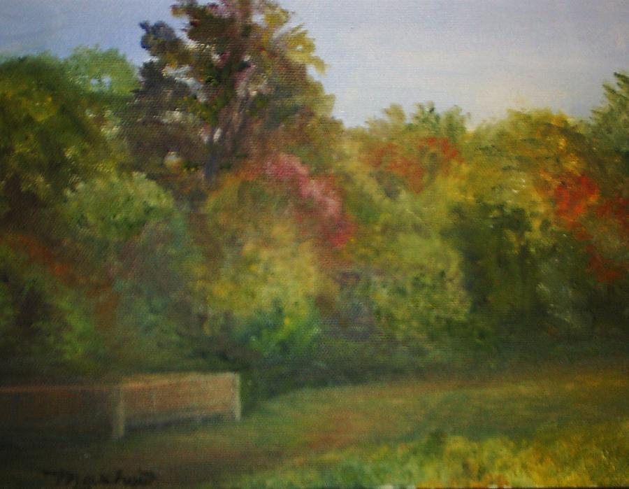 September at Smithville Park Painting by Sheila Mashaw