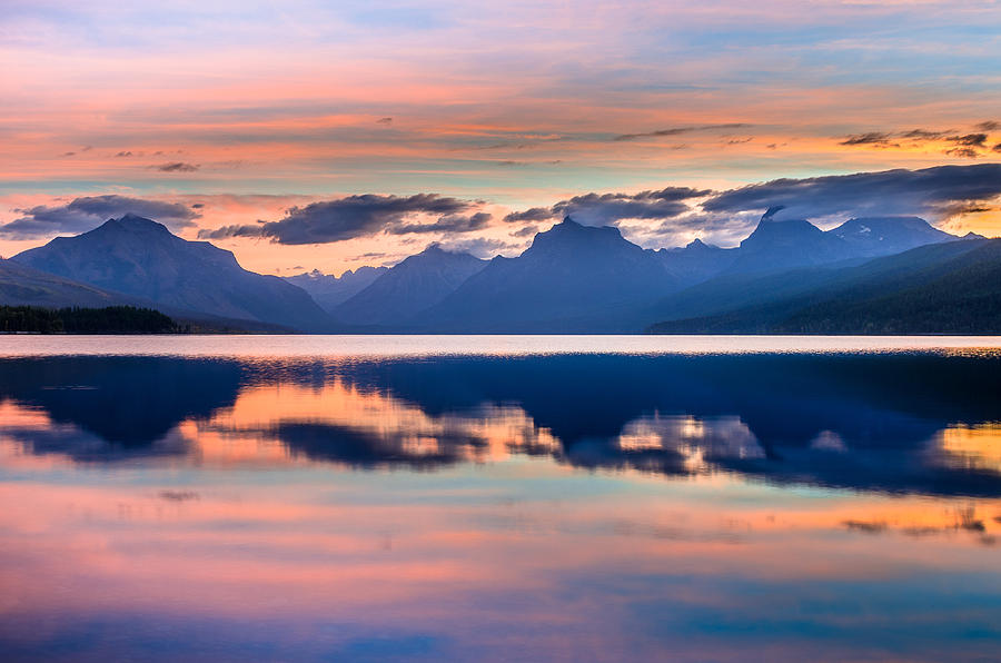 September Dawn on Lake McDonald Photograph by Greg Nyquist