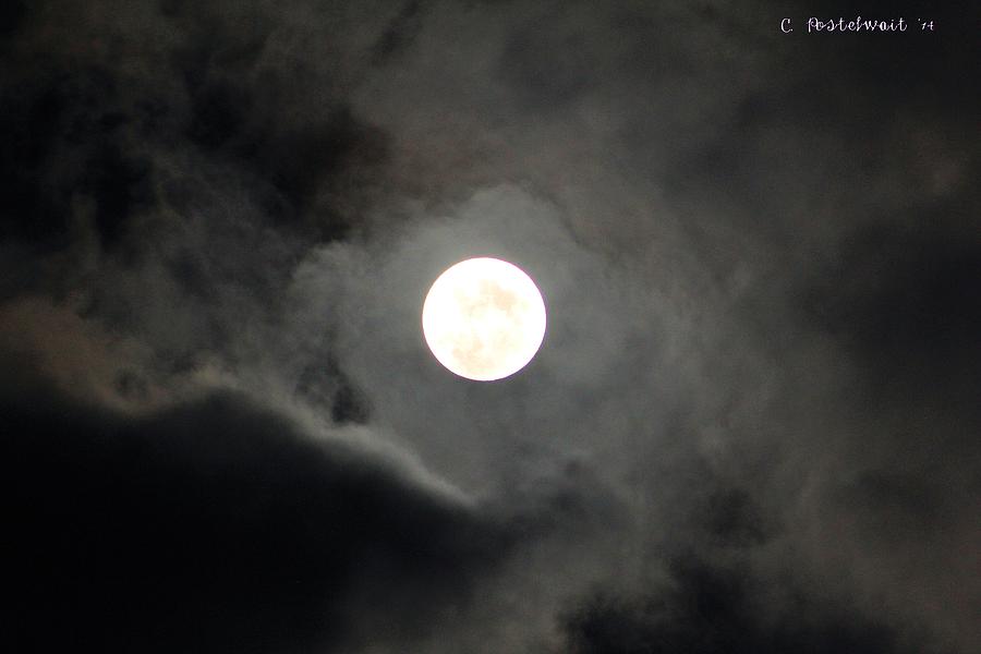 Nature Photograph - September Full Moon by Carolyn Postelwait