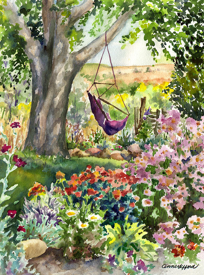 September Garden Painting by Anne Gifford
